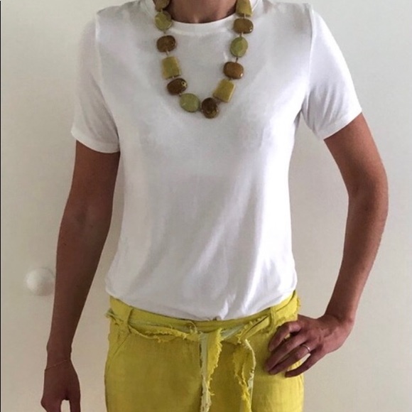 New Tan & Yellow Necklace with adjustable ribbon - Picture 16 of 16